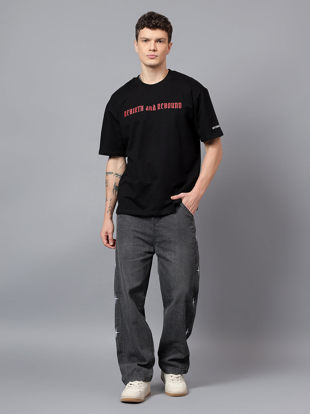 REBIRTH & REBOUND - black oversized tee