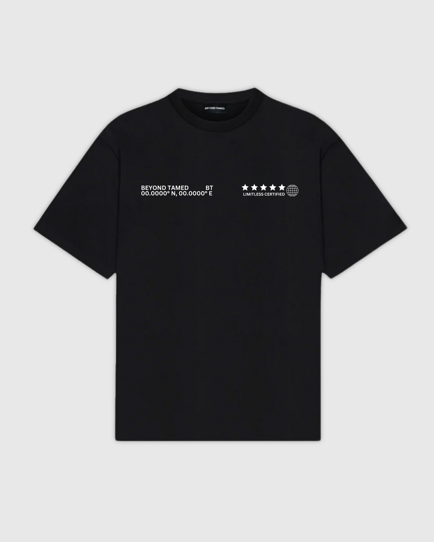 "STATEMENT TEE "- black oversized tee