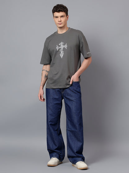 CHAINED RAGE -  Grey oversized tee