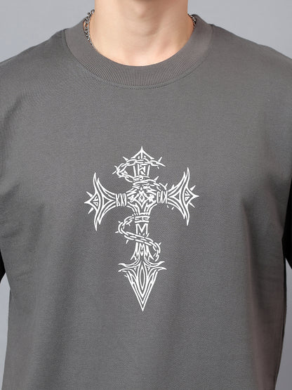 CHAINED RAGE -  Grey oversized tee