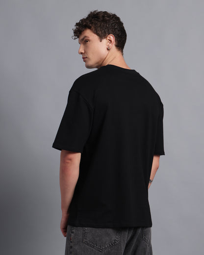 “BEYOND THE FUTURE”-black oversized tee