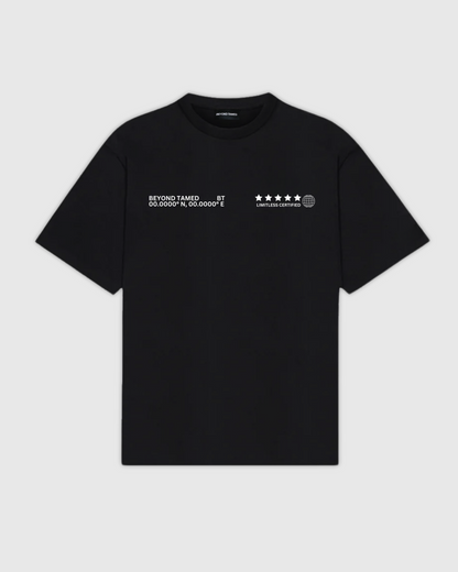 "STATEMENT TEE "- black oversized tee