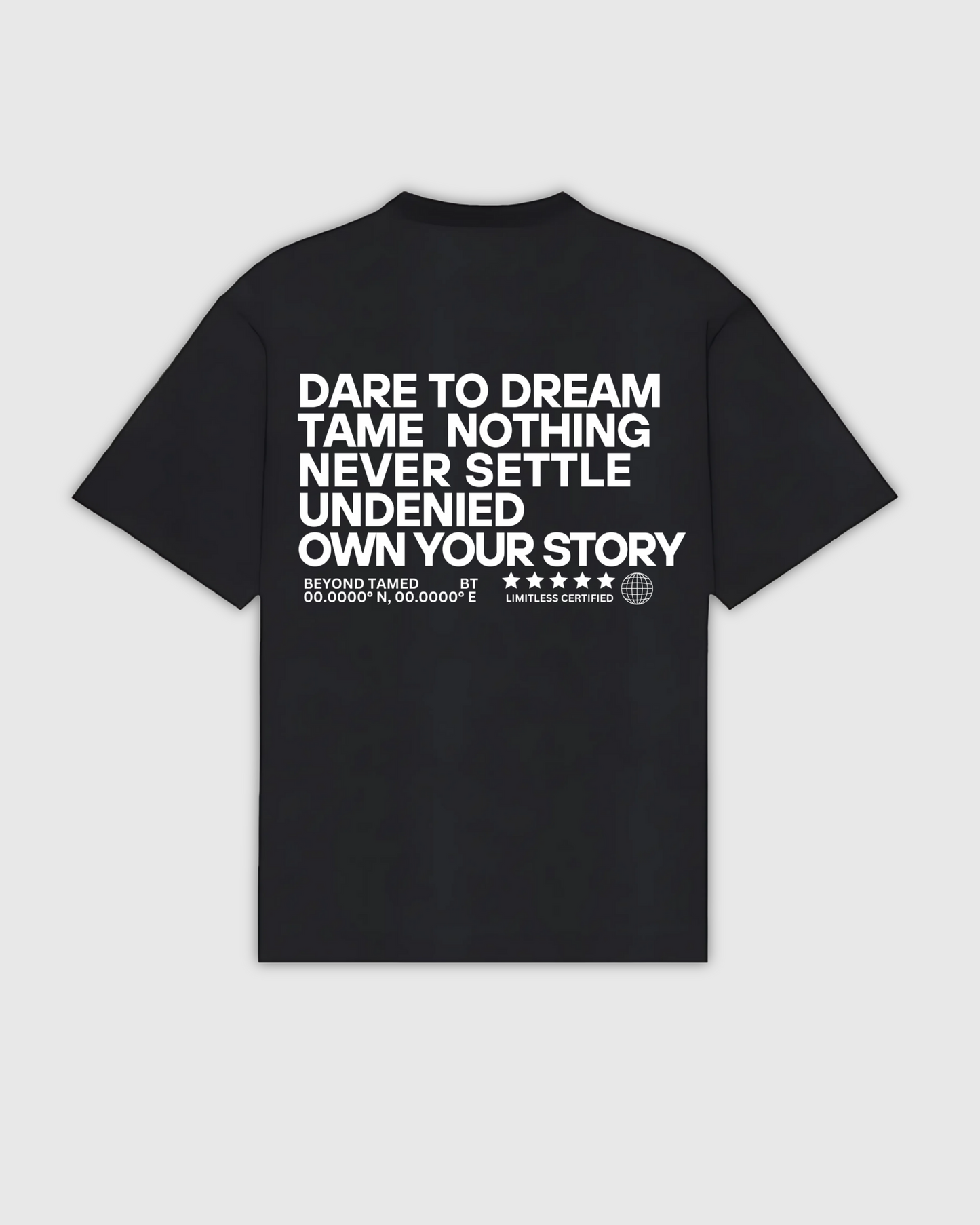 "STATEMENT TEE "- black oversized tee