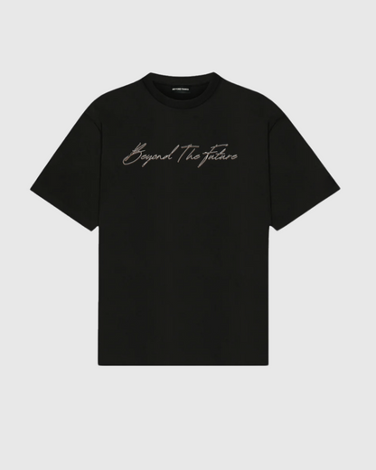 “BEYOND THE FUTURE”-black oversized tee